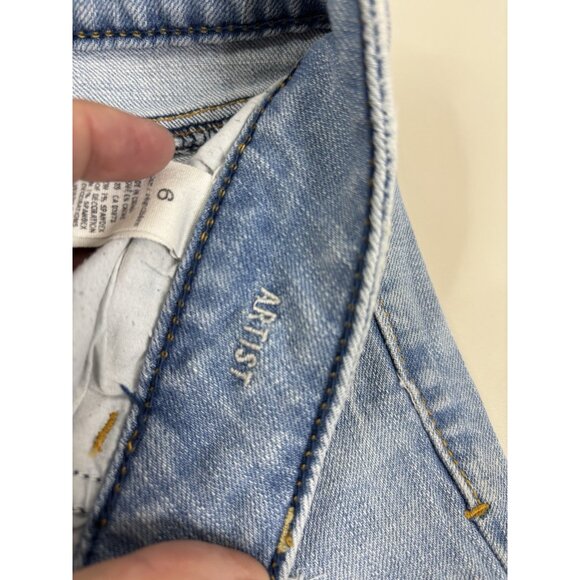 American Eagle Artist Sz 6 (Actual 29x31) Light Wash Boot Distressed Jeans EUC - Picture 2 of 13
